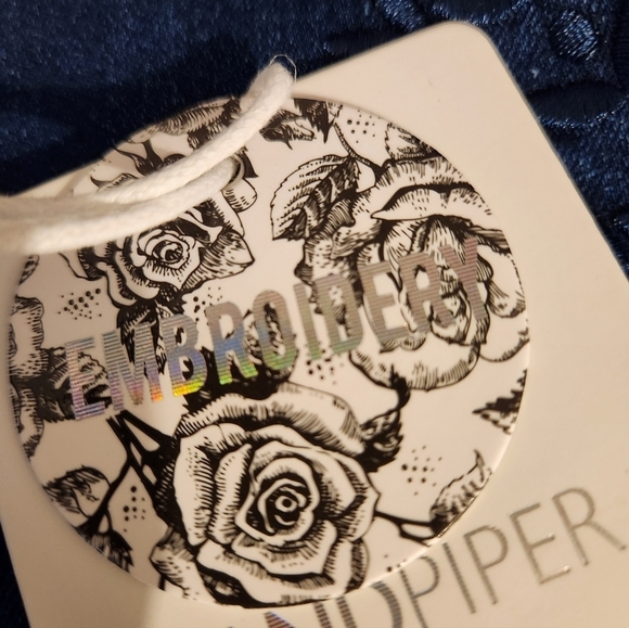 Sandpiper Jean Shorts Bermuda Shorts Denim Blue 14P Embroidered Decor - Picture 8 of 11